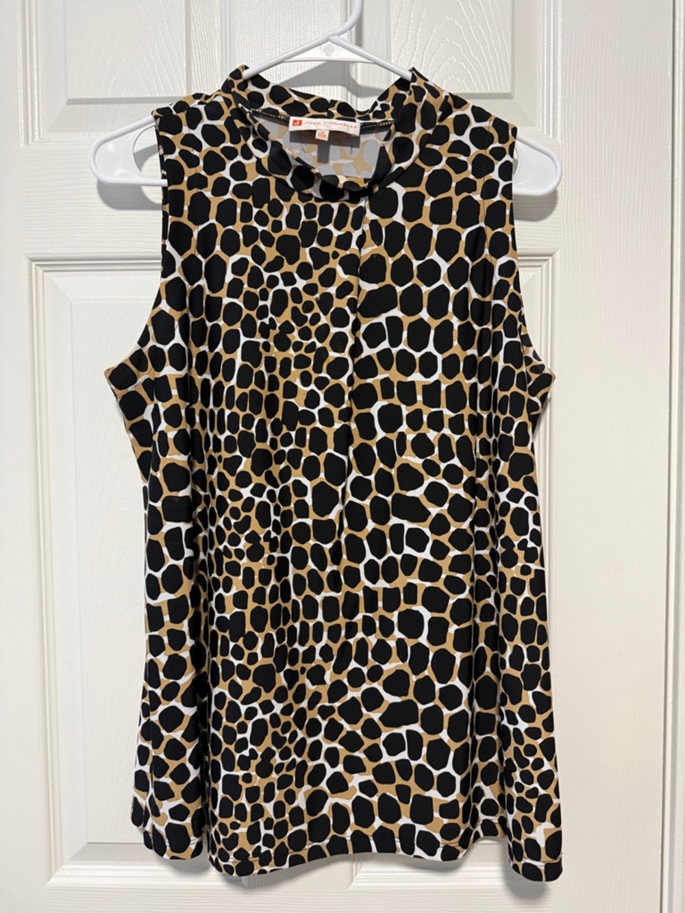EUC JUDE CONNALLY ANIMAL PRINT HIGH NECK SLEEVELESS TANK TOP SIZE MEDIUM